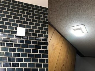 玄関灯や廊下の照明は長時間使用するので省エネタイプを選びました